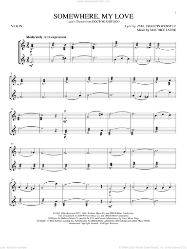 Somewhere, My Love (Lara's Theme) (from Doctor Zhivago)