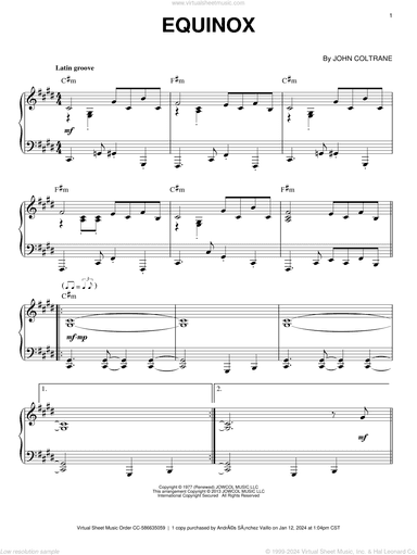Equinox (arr. Brent Edstrom)