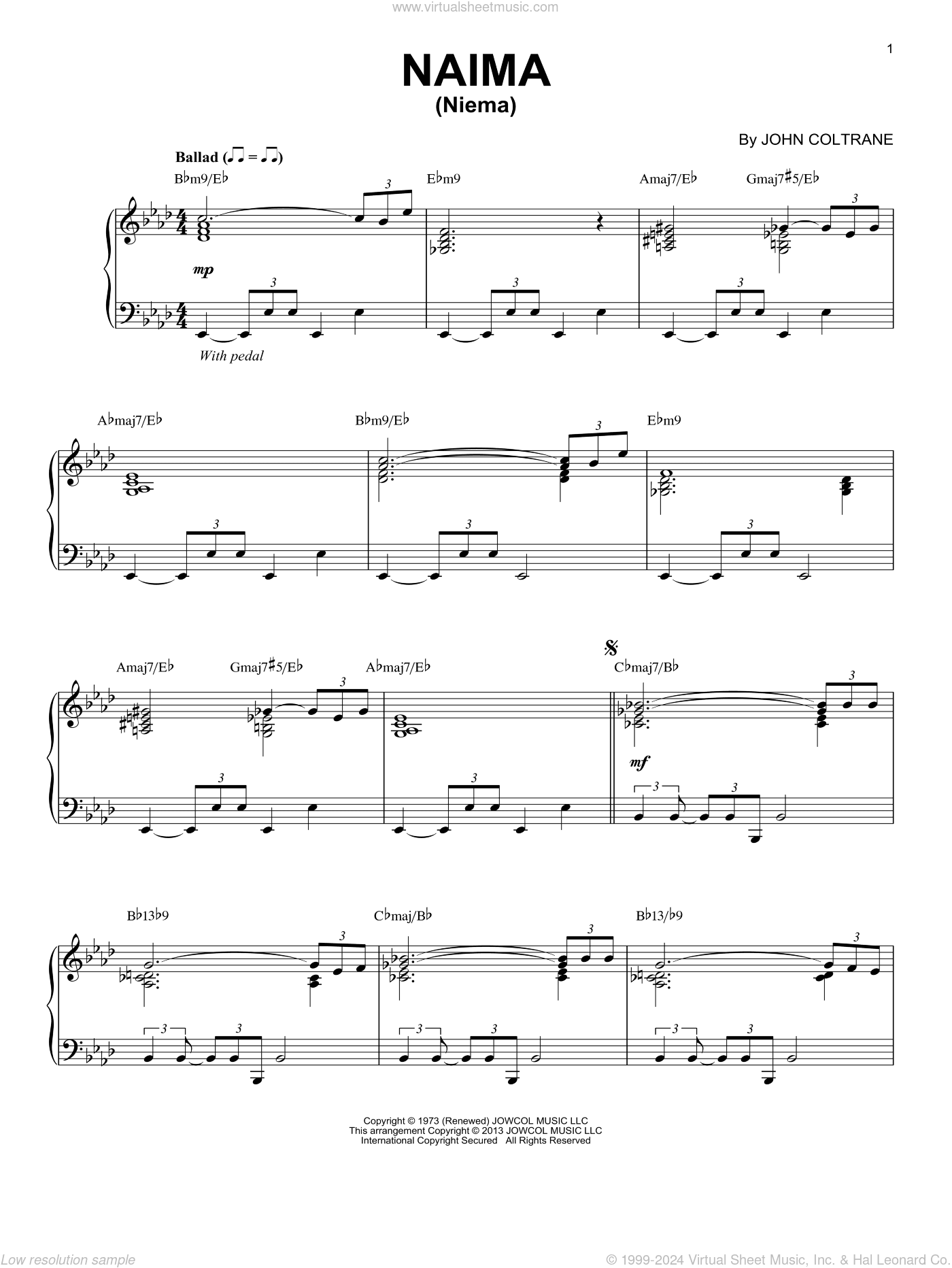 Naima (Niema) (arr. Brent Edstrom)