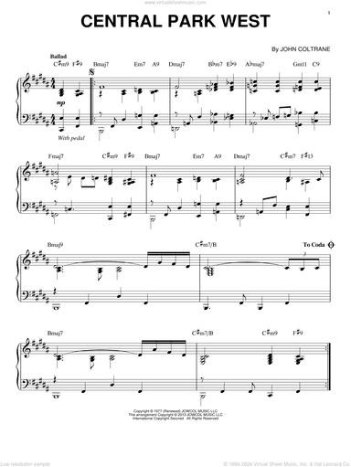 Central Park West (arr. Brent Edstrom)