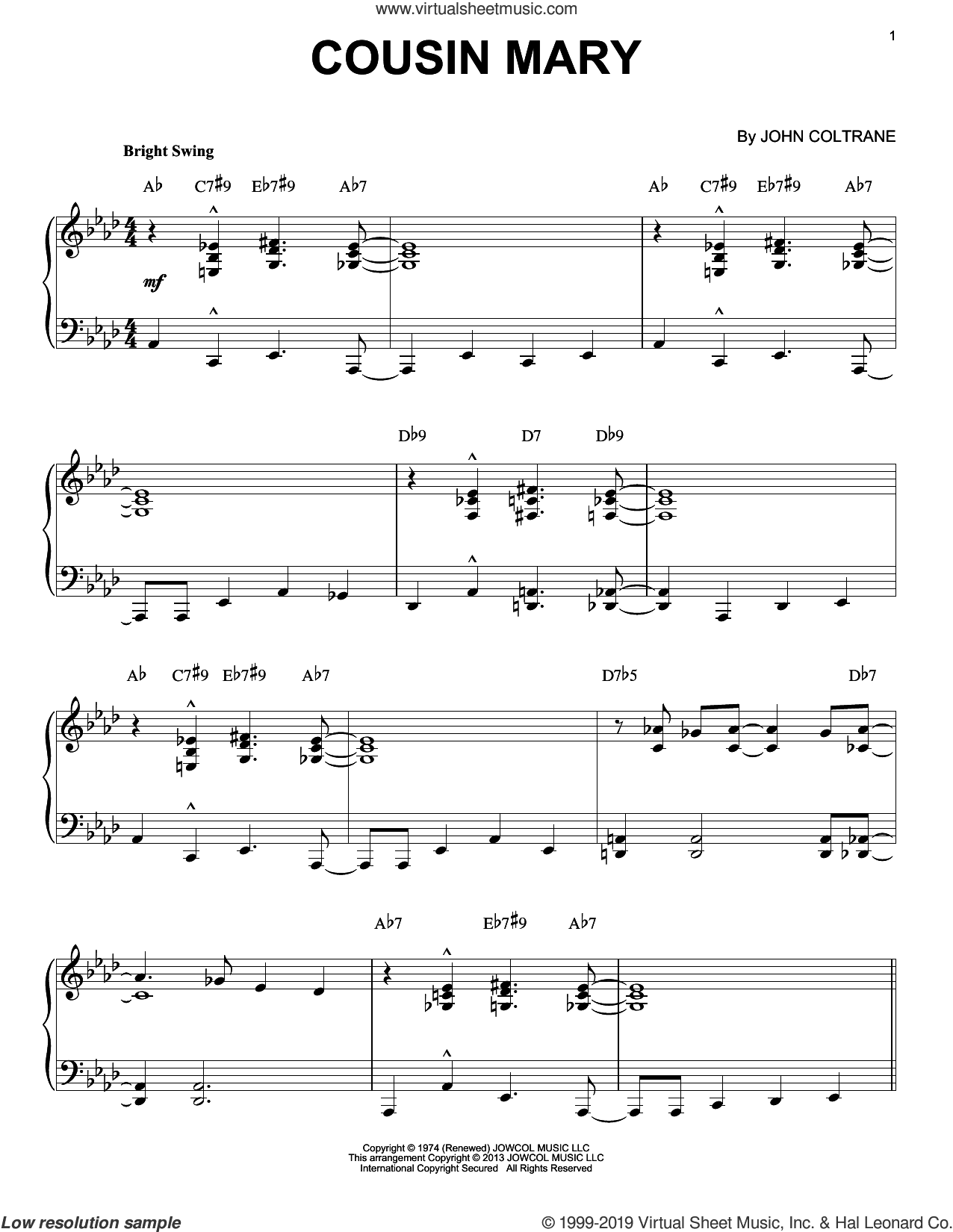 Cousin Mary (arr. Brent Edstrom)
