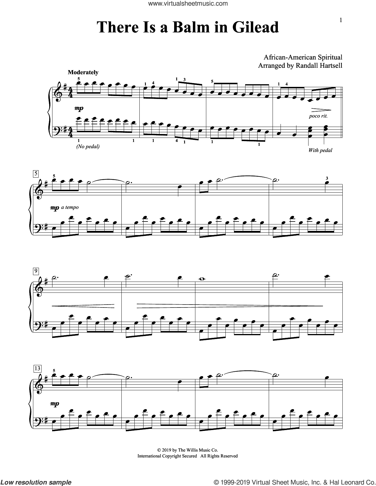 There Is A Balm In Gilead (arr. Randall Hartsell)