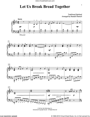 Let Us Break Bread Together (arr. Randall Hartsell)