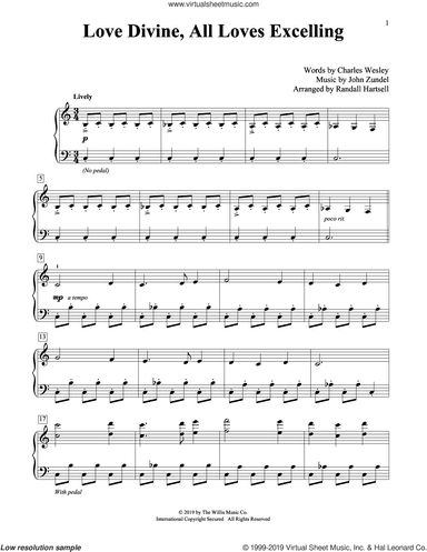 Love Divine, All Loves Excelling (arr. Randall Hartsell)