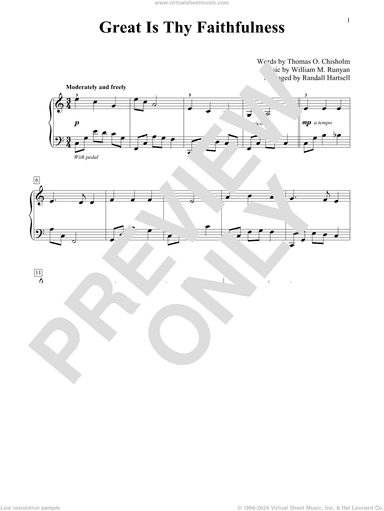 Great Is Thy Faithfulness (arr. Randall Hartsell)