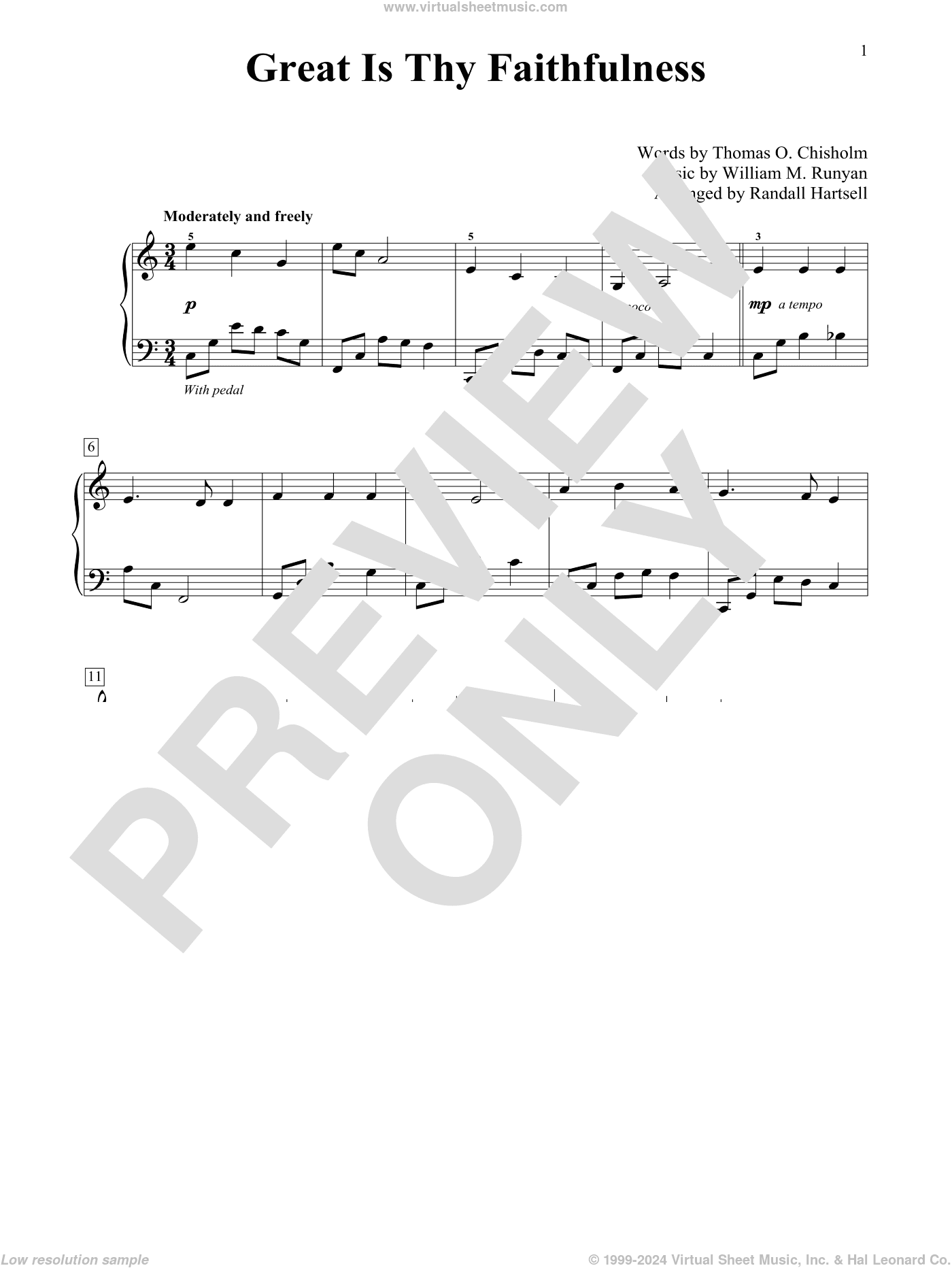 Great Is Thy Faithfulness (arr. Randall Hartsell)