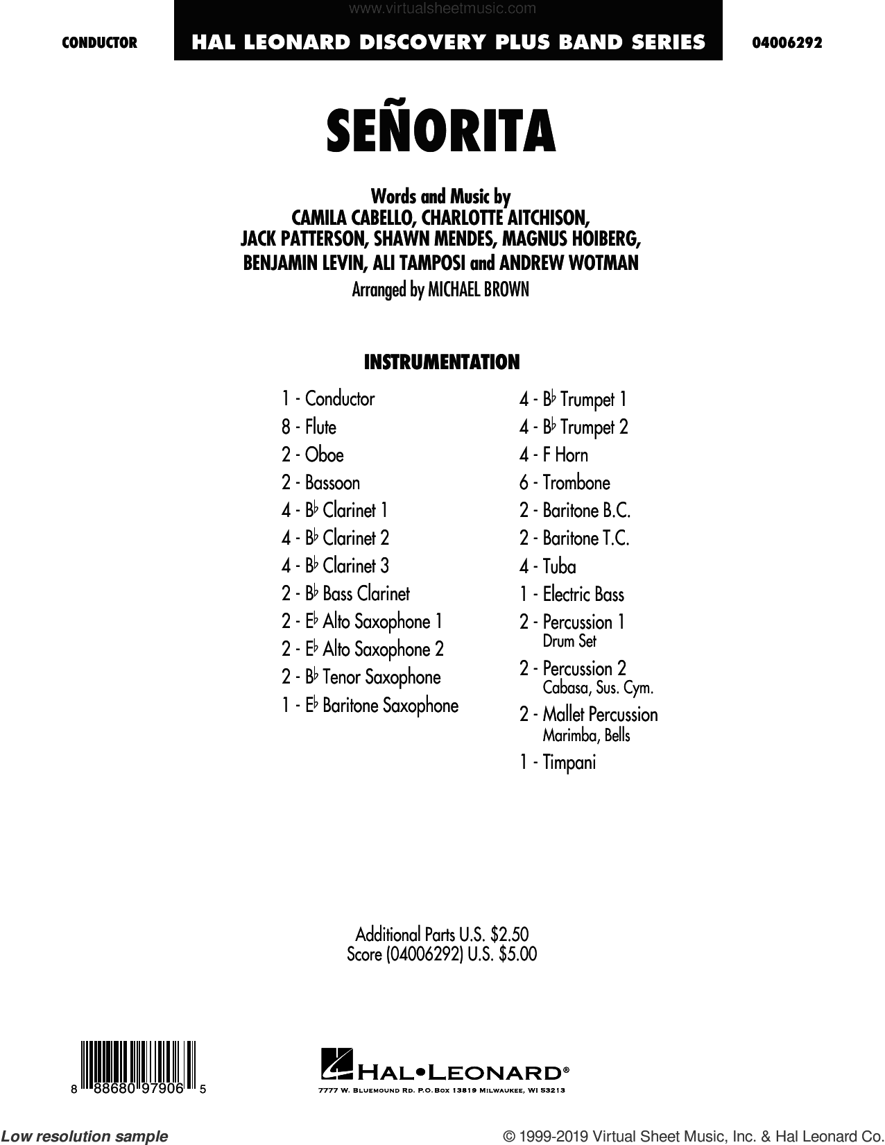 Senorita (arr. Michael Brown) (COMPLETE)