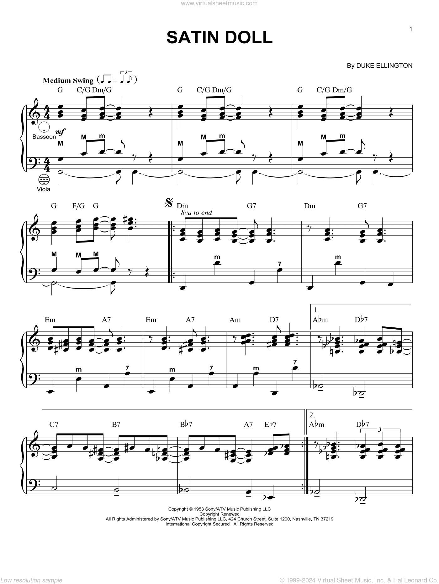 Satin Doll (arr. Gary Meisner)