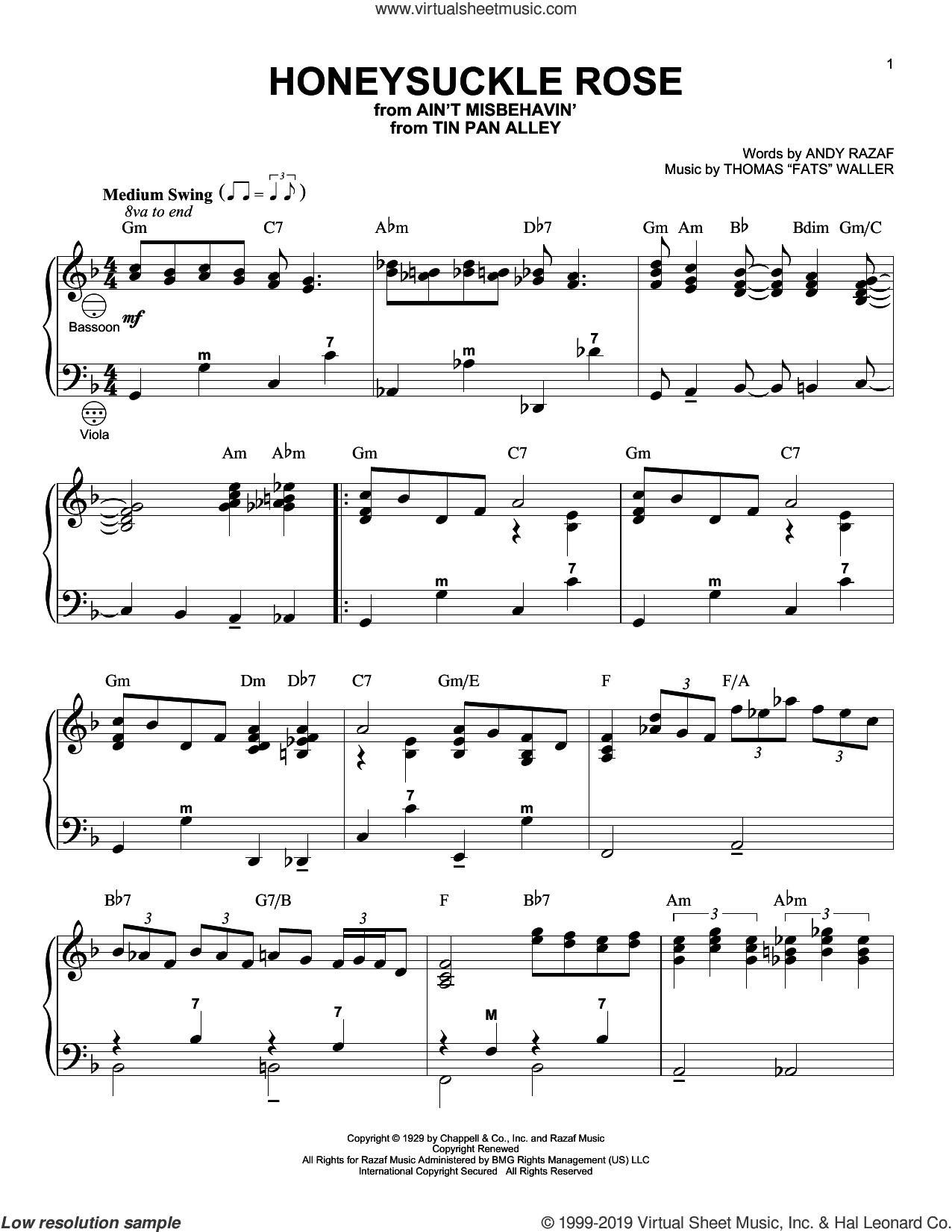 Honeysuckle Rose (arr. Gary Meisner)