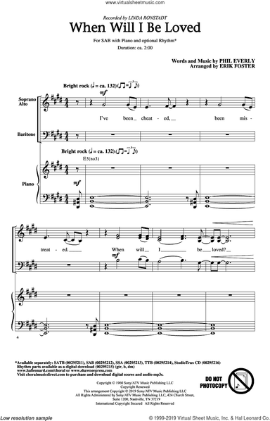 When Will I Be Loved (arr. Erik Foster)