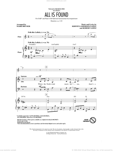 All Is Found (from Disney's Frozen 2) (arr. Mark Brymer)