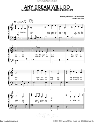 Any Dream Will Do (from Joseph And The Amazing Technicolor Dreamcoat)