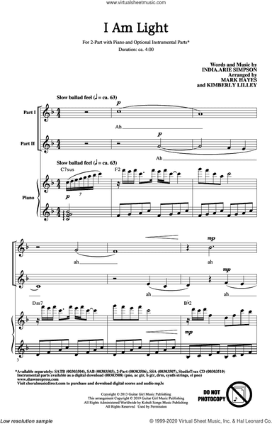 I Am Light (arr. Mark Hayes and Kimberly Lilley)