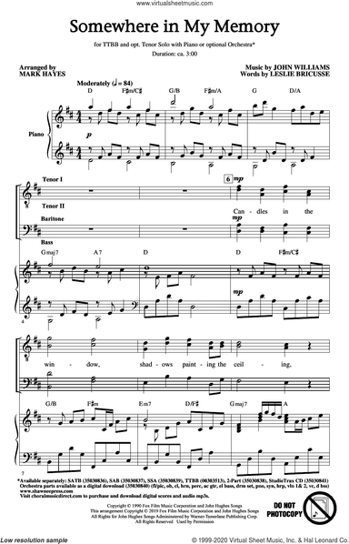 Somewhere In My Memory (from Home Alone) (arr. Mark Hayes)