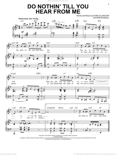 Do Nothin' Till You Hear From Me [Jazz version] (arr. Brent Edstrom)