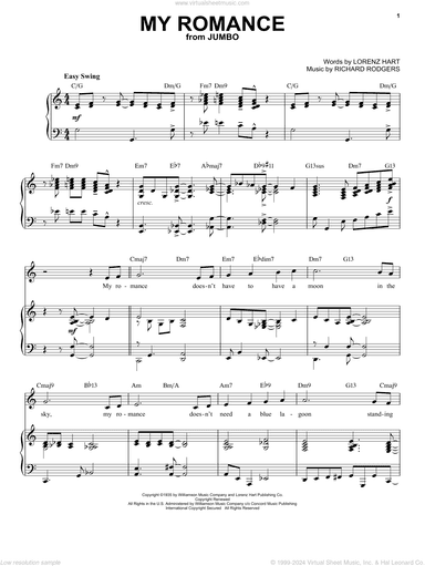 My Romance [Jazz version] (from Jumbo) (arr. Brent Edstrom)