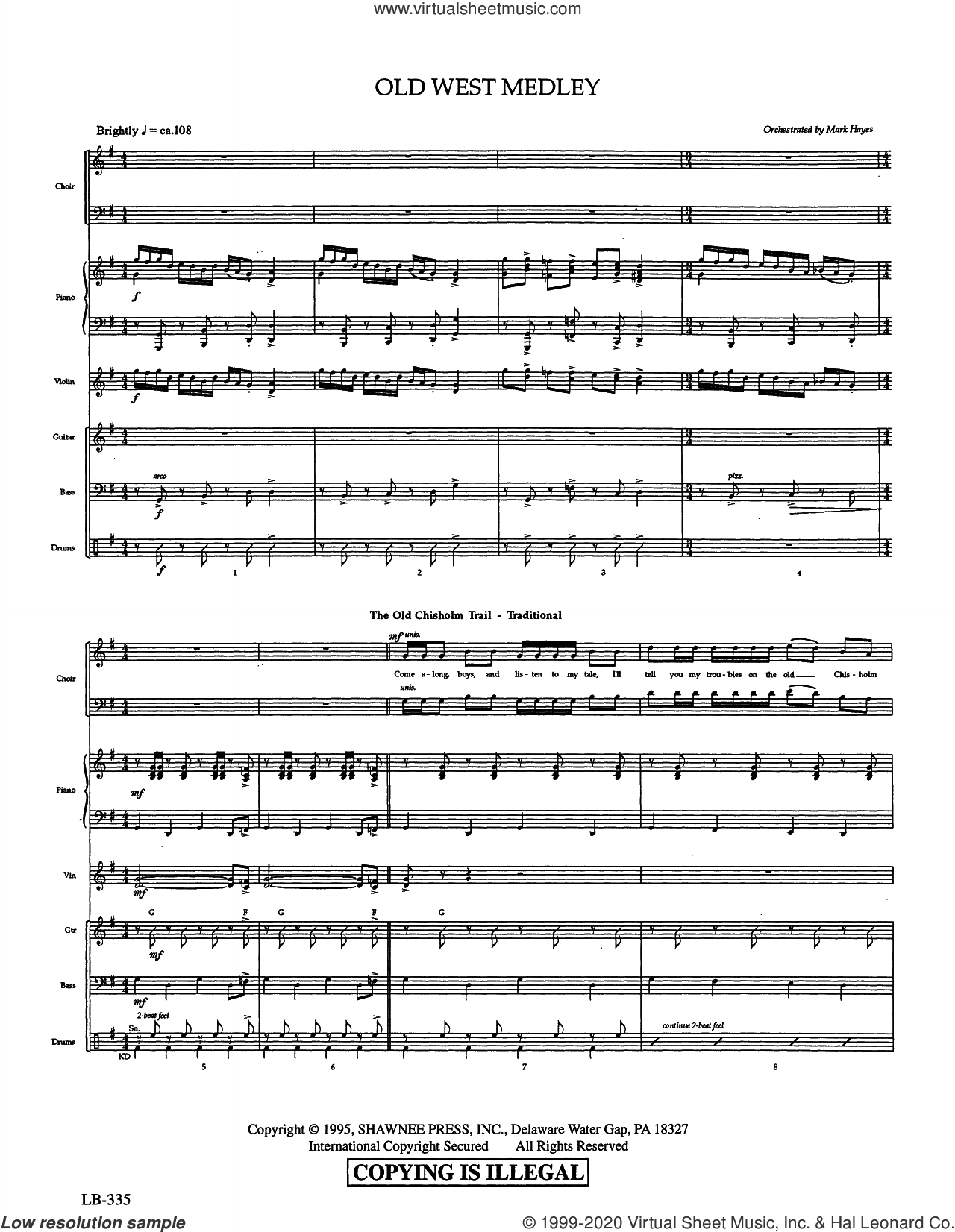 Old West Medley (arr. Mark Hayes) (COMPLETE)