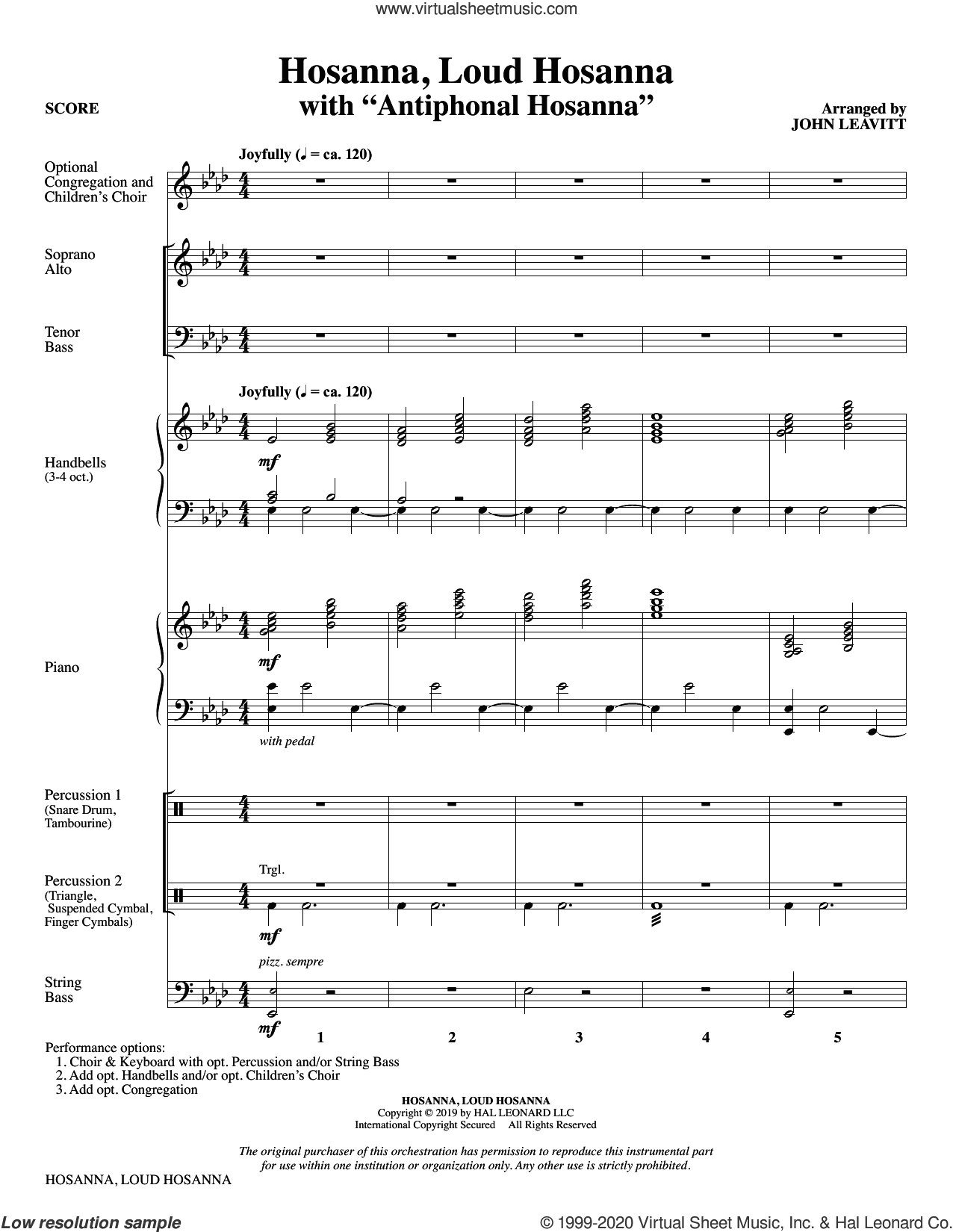 Hosanna, Loud Hosanna (with "Antiphonal Hosanna")