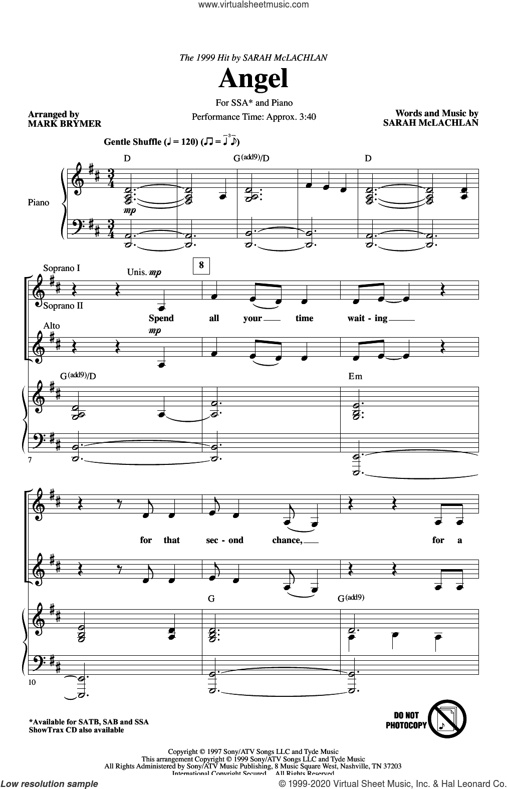 Angel (arr. Mark Brymer)