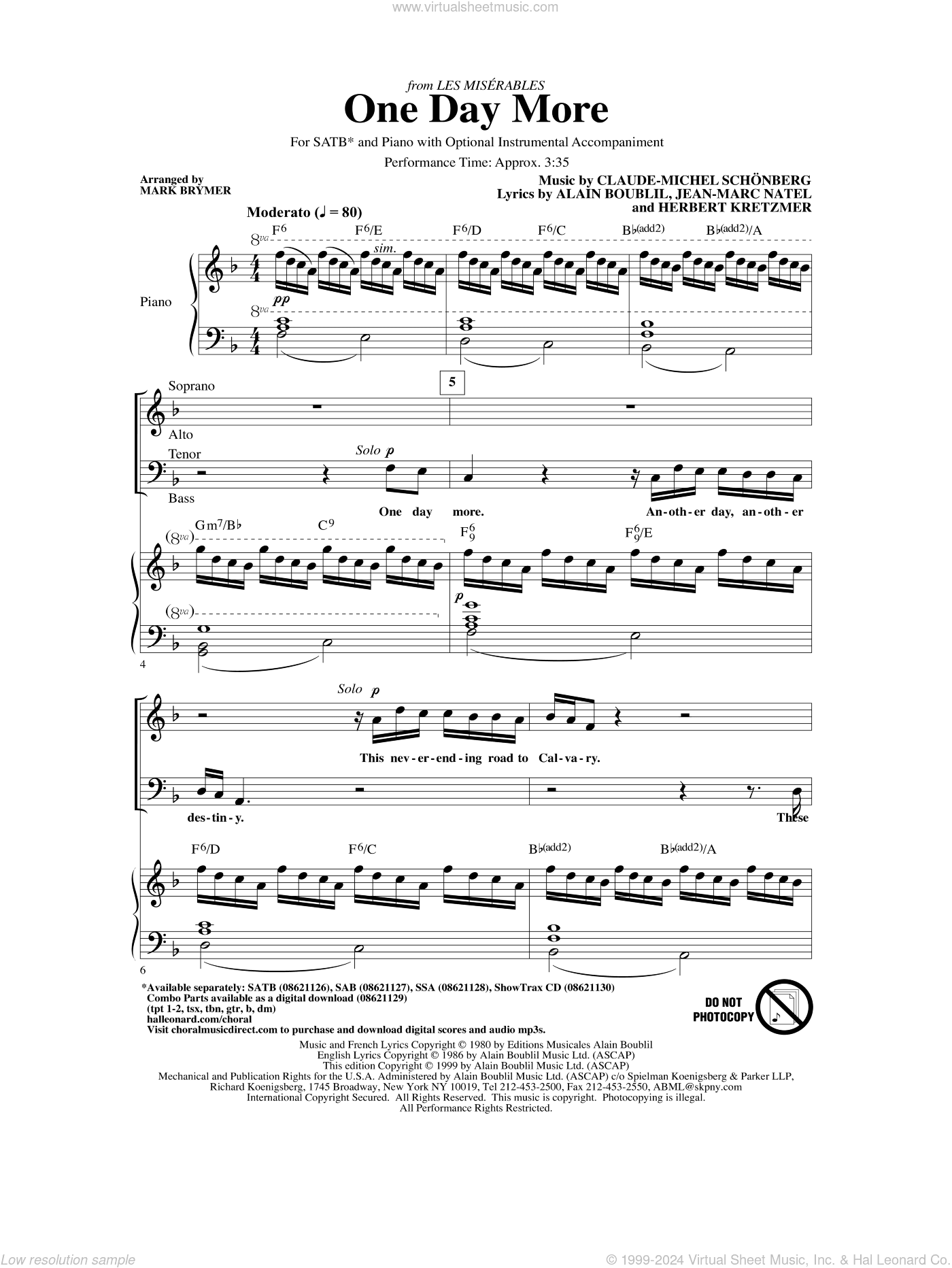 One Day More (from Les Miserables) (arr. Mark Brymer)
