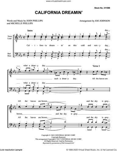 California Dreamin' (arr. Joe Johnson)