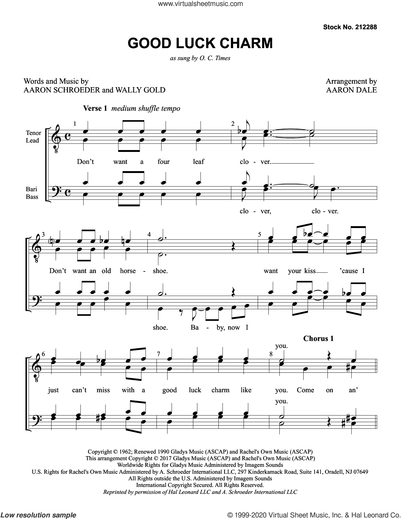 Good Luck Charm (arr. Aaron Dale)