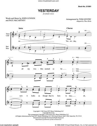 Yesterday (arr. Tom Gentry)