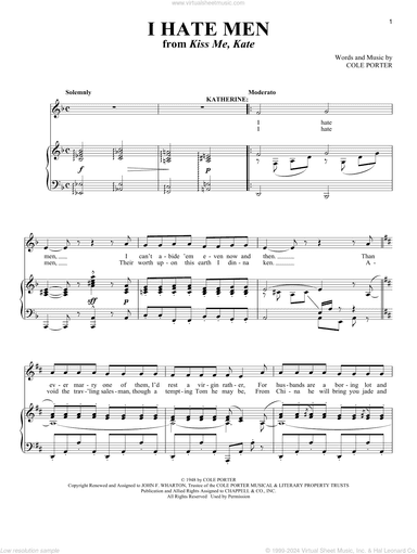 I Hate Men (from Kiss Me Kate) (arr. Richard Walters)