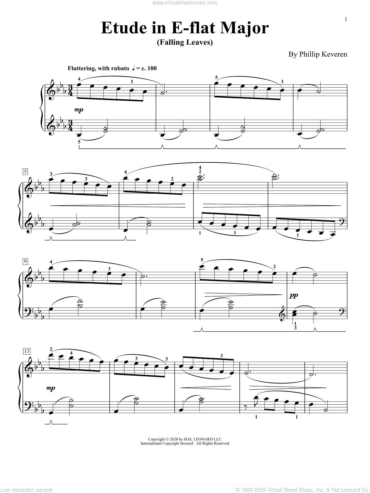 Etude In E-Flat Major (Falling Leaves)