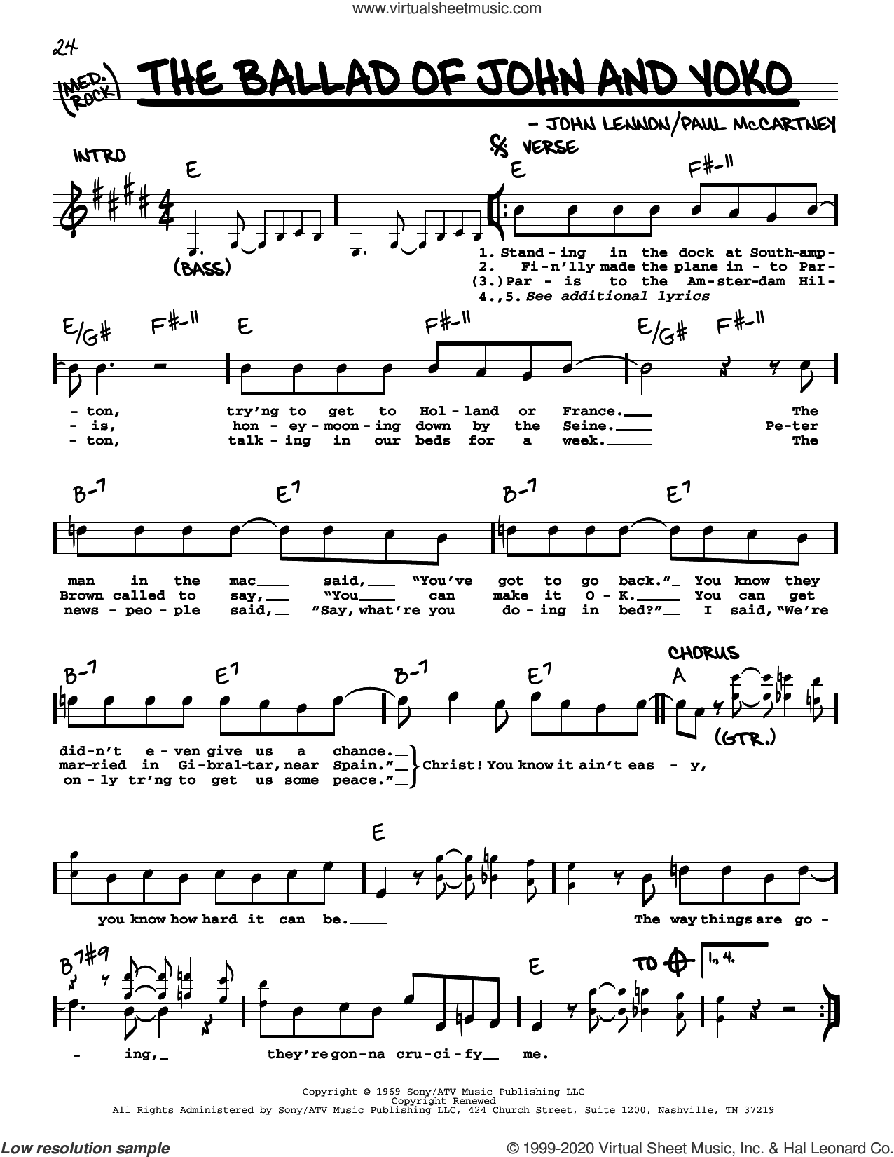 The Ballad Of John And Yoko [Jazz version]