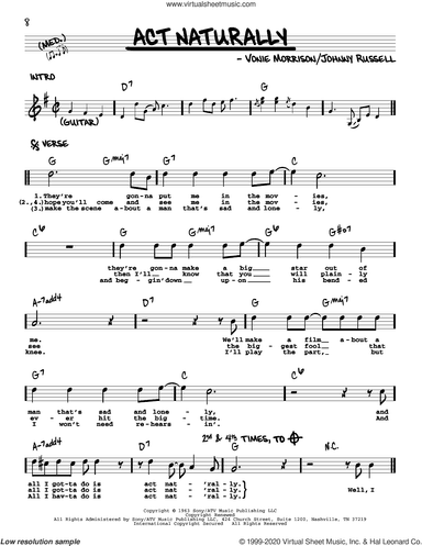 Act Naturally [Jazz version]