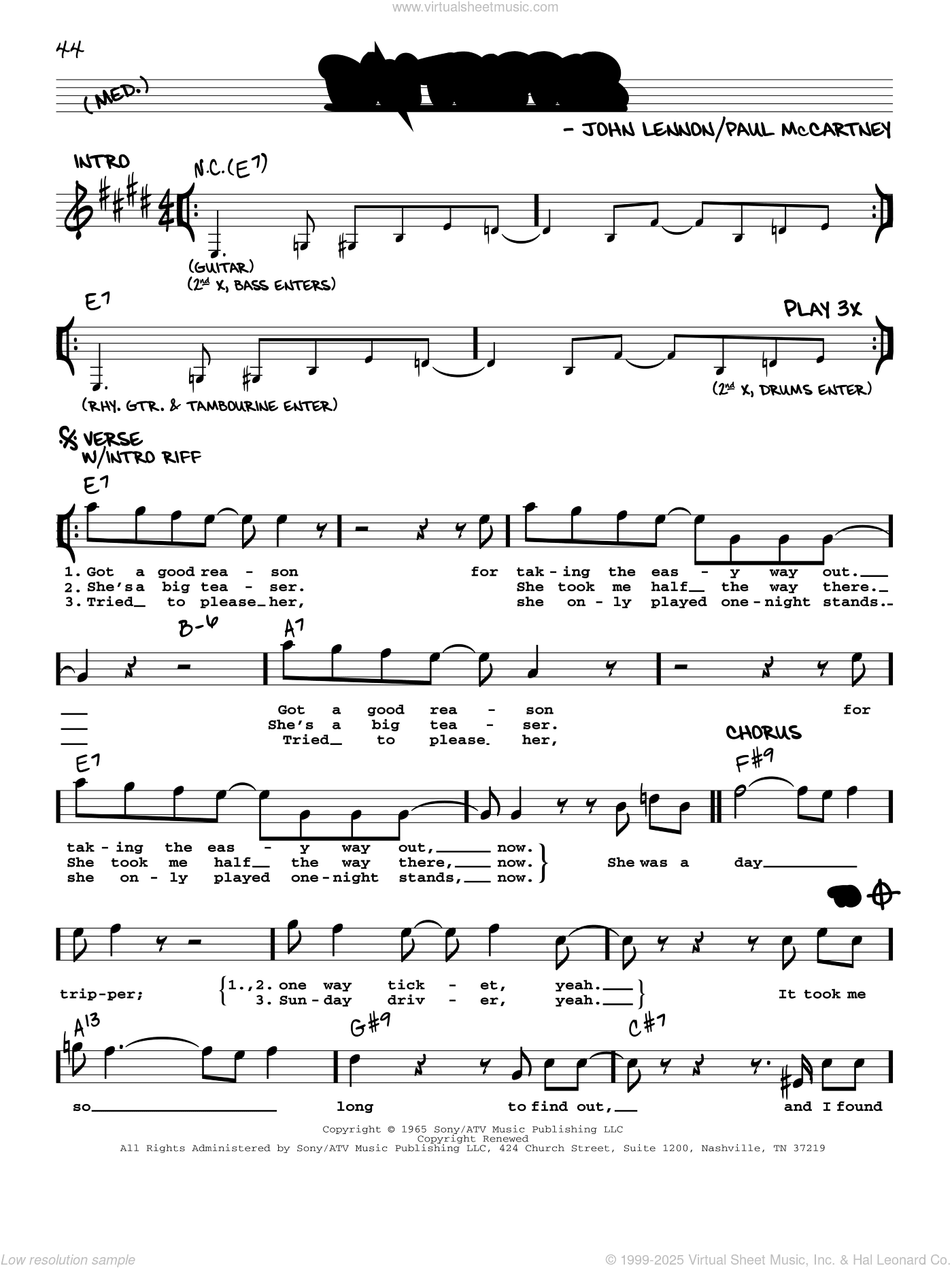 Day Tripper [Jazz version]