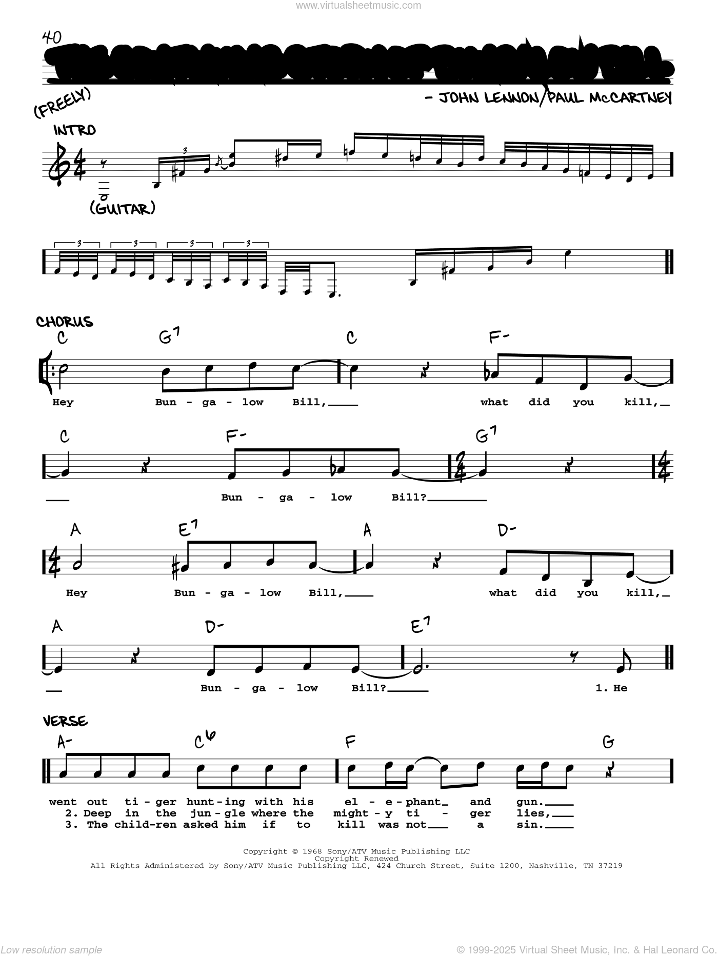 The Continuing Story Of Bungalow Bill [Jazz version]