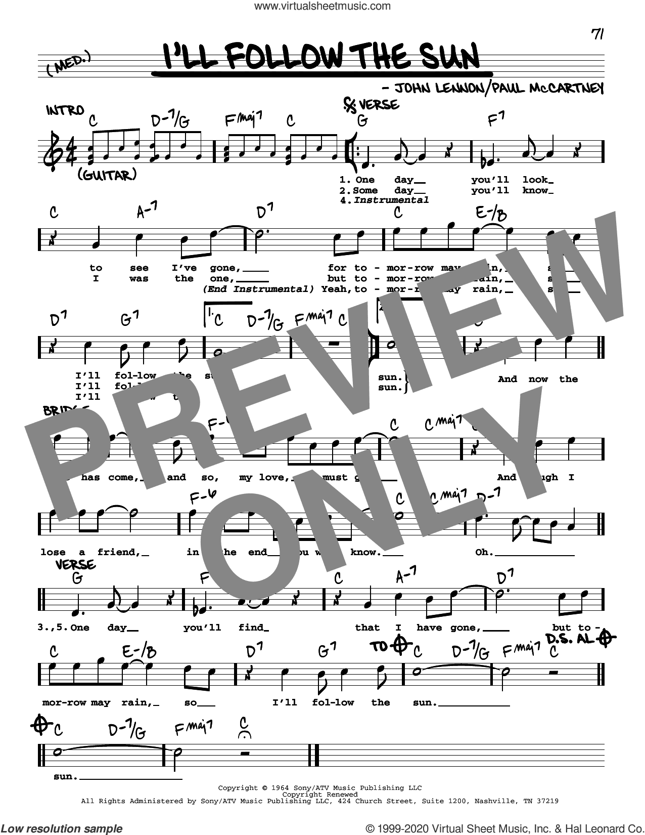I'll Follow The Sun [Jazz version]