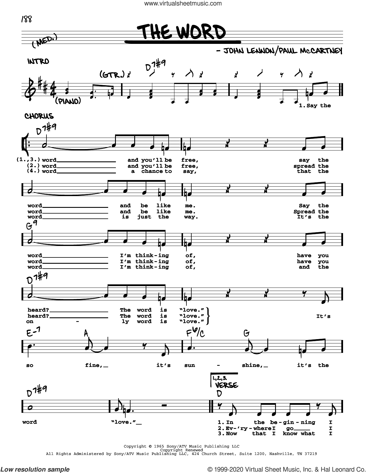 The Word [Jazz version]