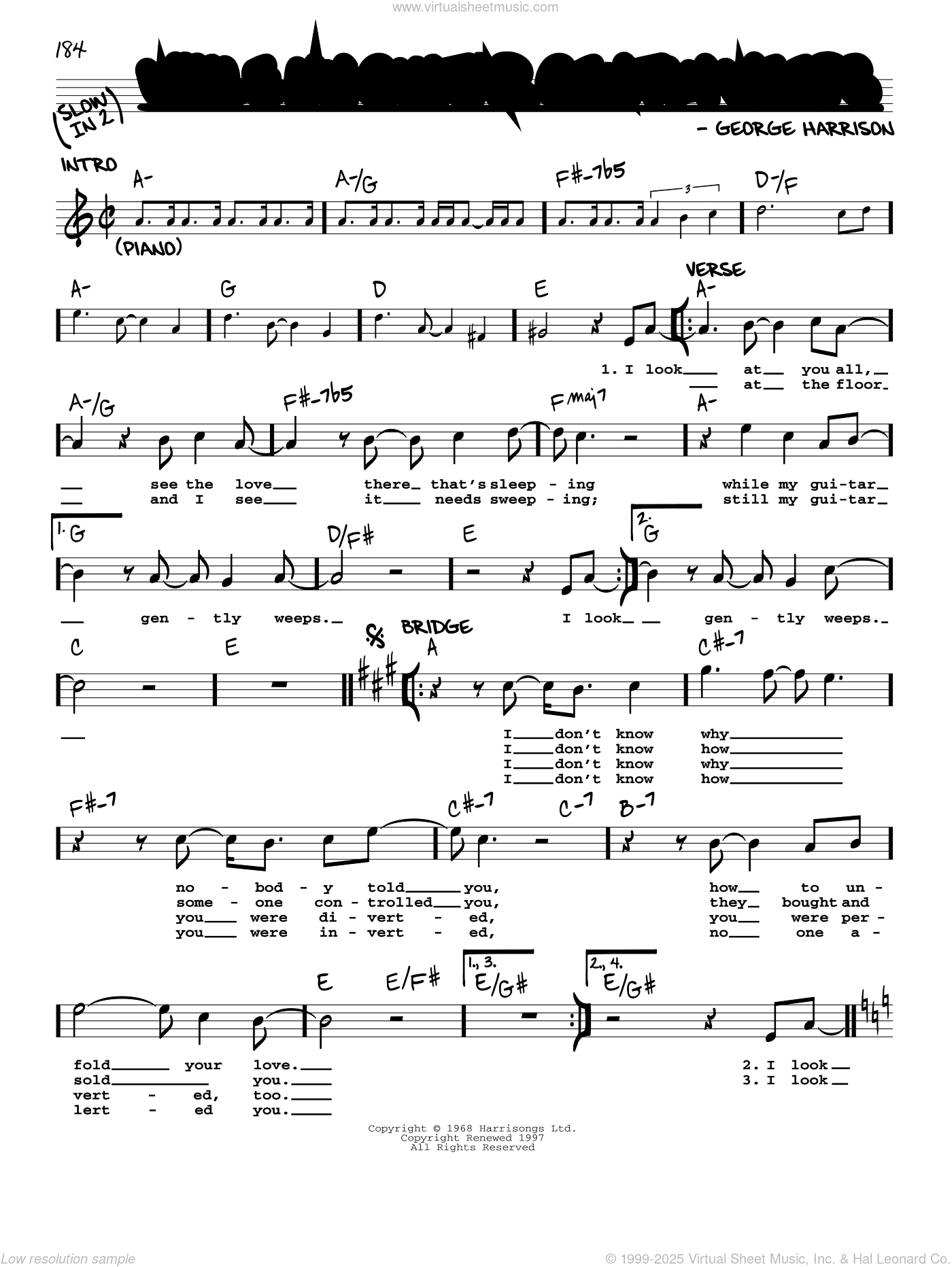 While My Guitar Gently Weeps [Jazz version]