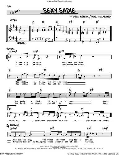 Sexy Sadie [Jazz version]