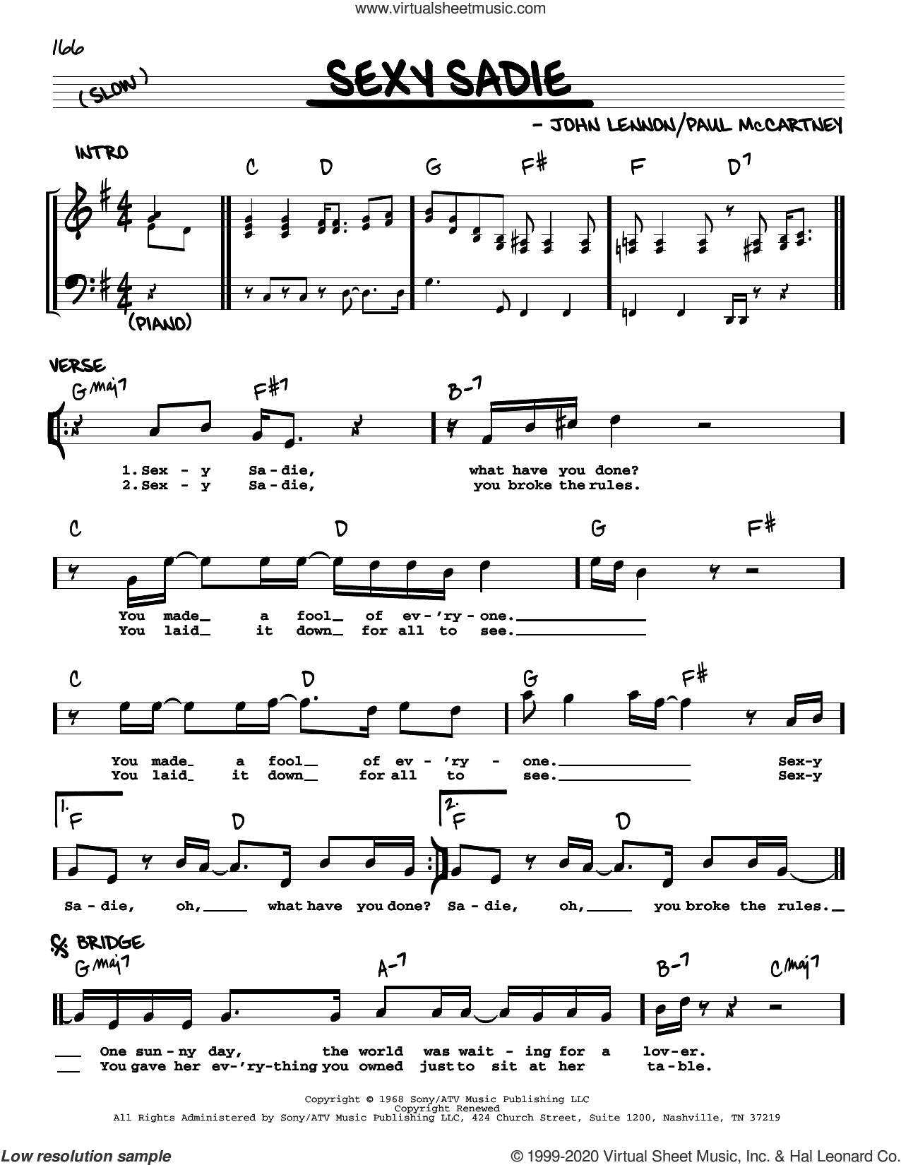 Sexy Sadie [Jazz version]