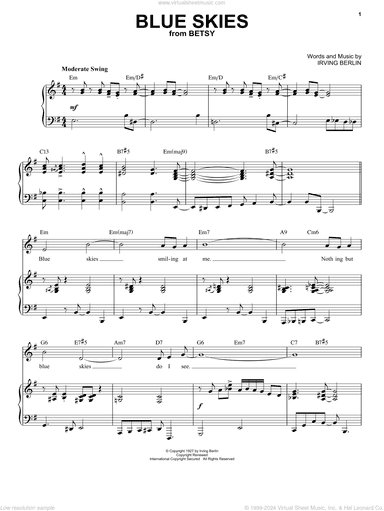 Blue Skies [Jazz version] (arr. Brent Edstrom)