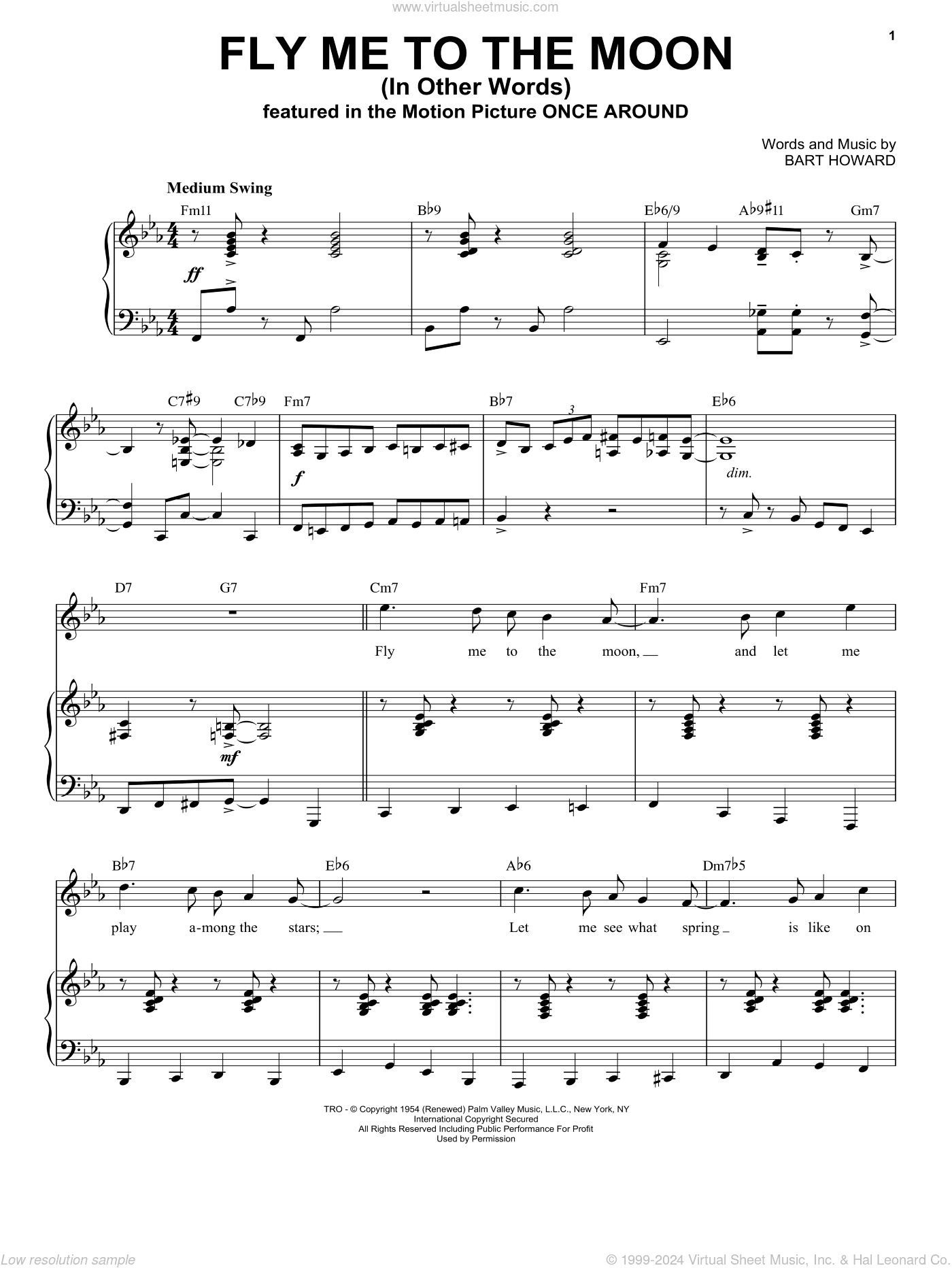 Fly Me To The Moon (In Other Words) [Jazz version] (arr. Brent Edstrom)