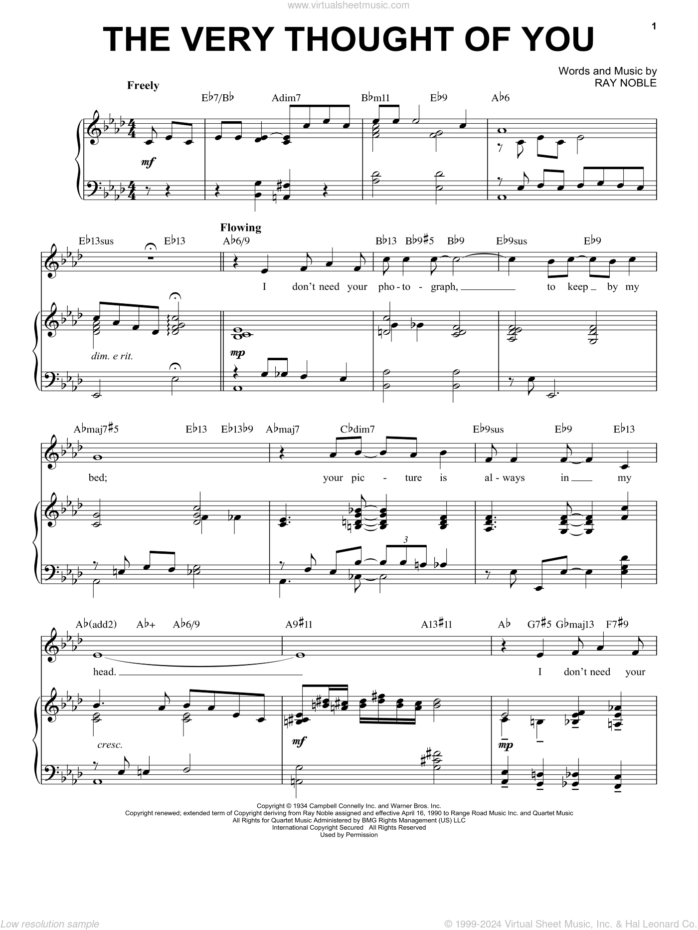 The Very Thought Of You [Jazz version] (arr. Brent Edstrom)