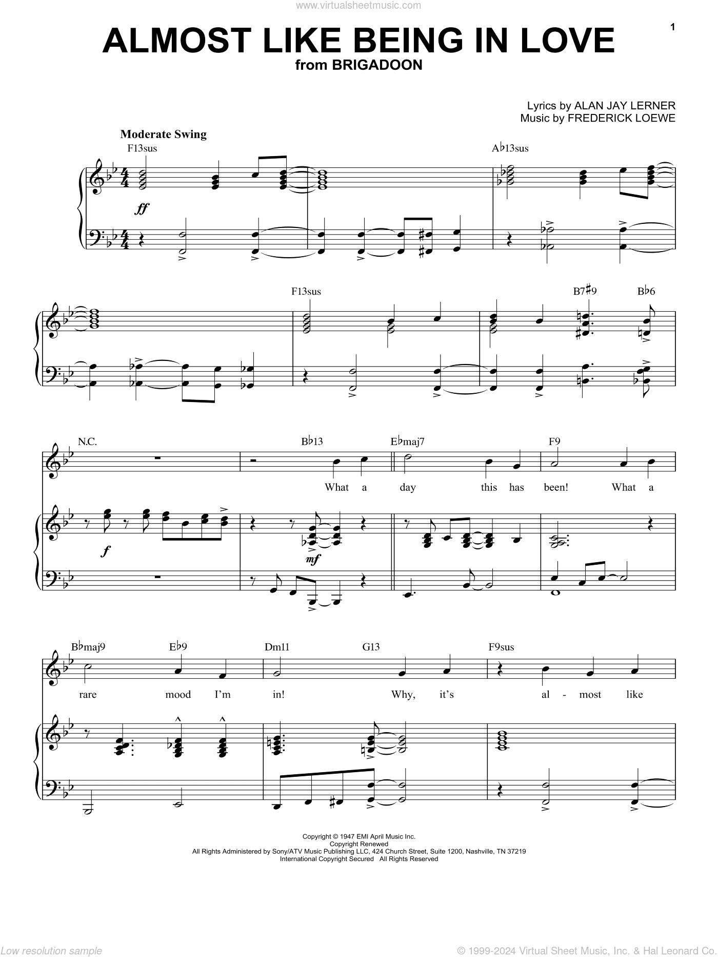Almost Like Being In Love [Jazz version] (arr. Brent Edstrom)