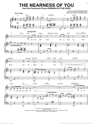 The Nearness Of You [Jazz version] (arr. Brent Edstrom)