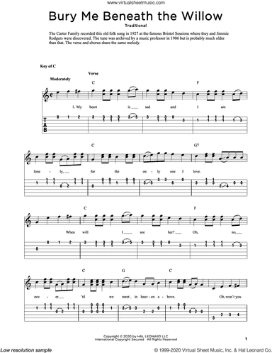 Bury Me Beneath The Willow (arr. Fred Sokolow)