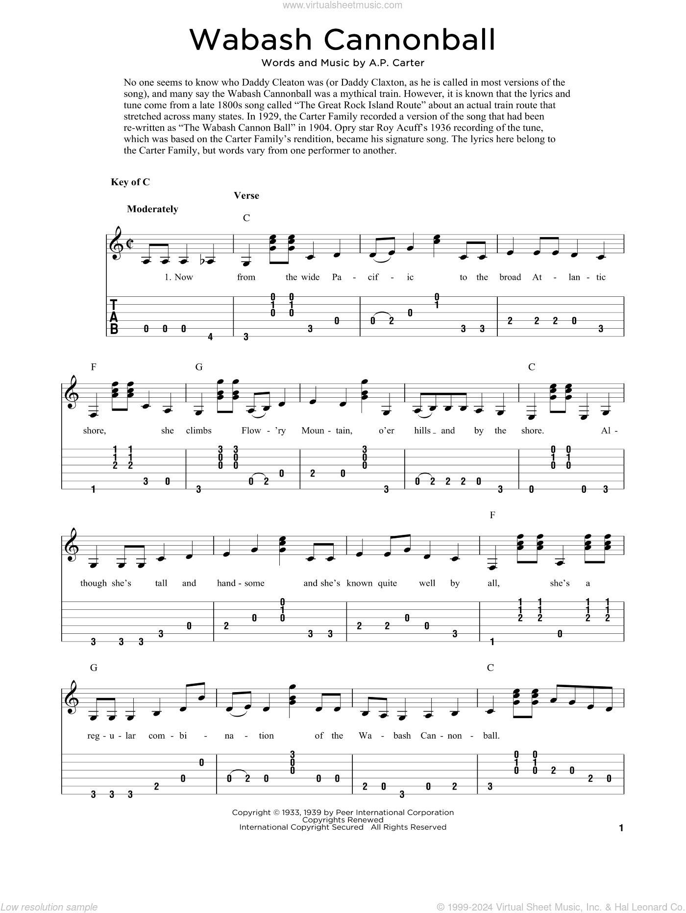 Wabash Cannonball (arr. Fred Sokolow)