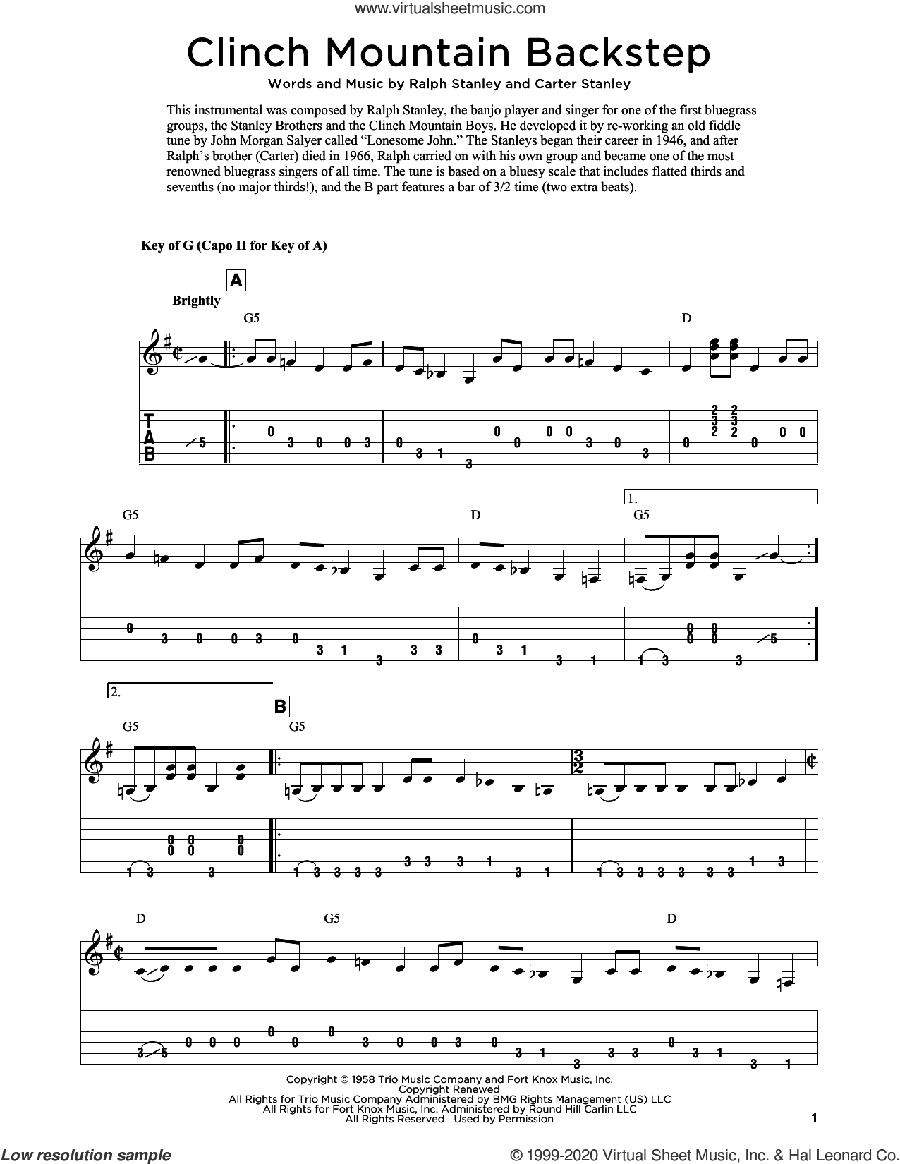 Clinch Mountain Backstep (arr. Fred Sokolow)