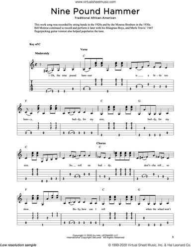 Nine Pound Hammer (arr. Fred Sokolow)