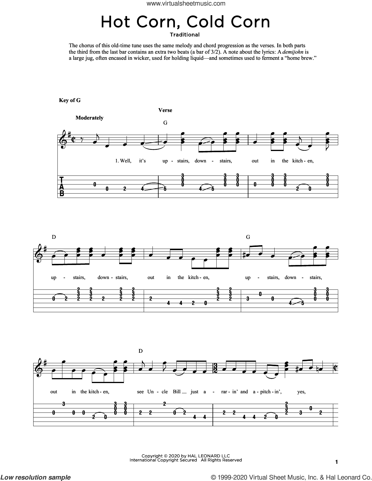 Hot Corn, Cold Corn (arr. Fred Sokolow)