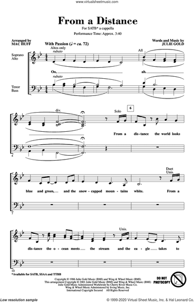 From A Distance (arr. Mac Huff)