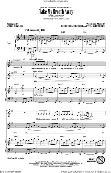 Take My Breath Away (Love Theme) (from Top Gun) (arr. Mark Brymer)